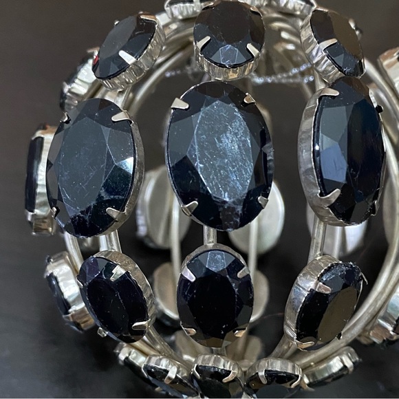 2 pcs Black Rhinestones Caged Ornate Christmas Tree Ornament - Picture 13 of 14